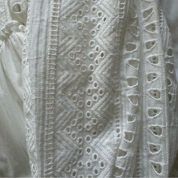 NWT Choosy White Endless Summer Eyelet Off the Shoulder Mini Dress Size Medium - Picture 11 of 15